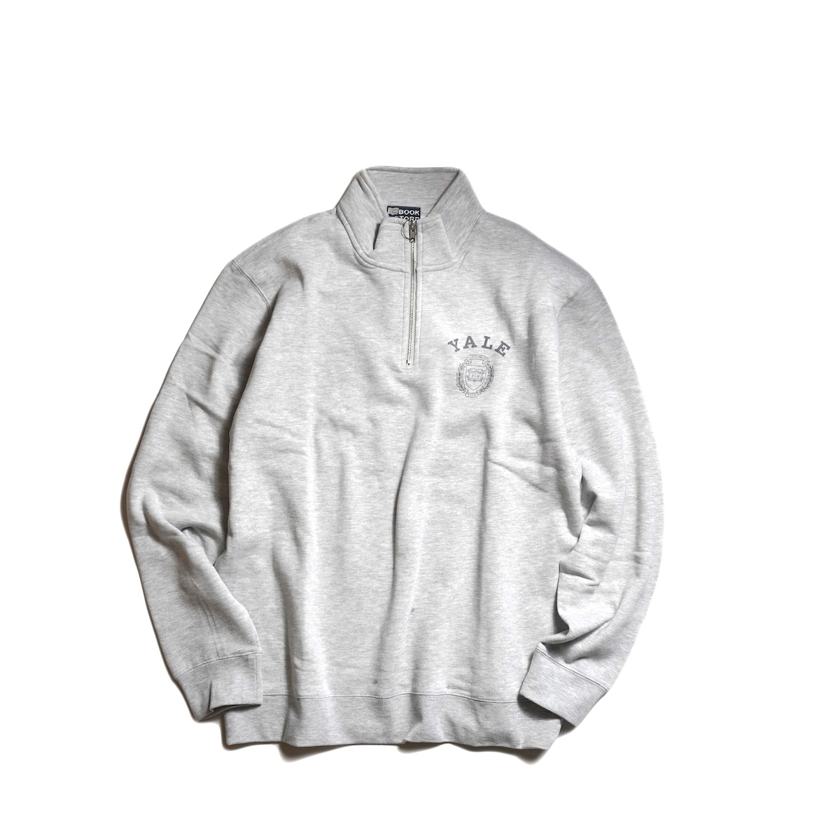 The BOOK STORE / 'YALE' QUARTER - ZIP SWEAT (Heather Grey)
