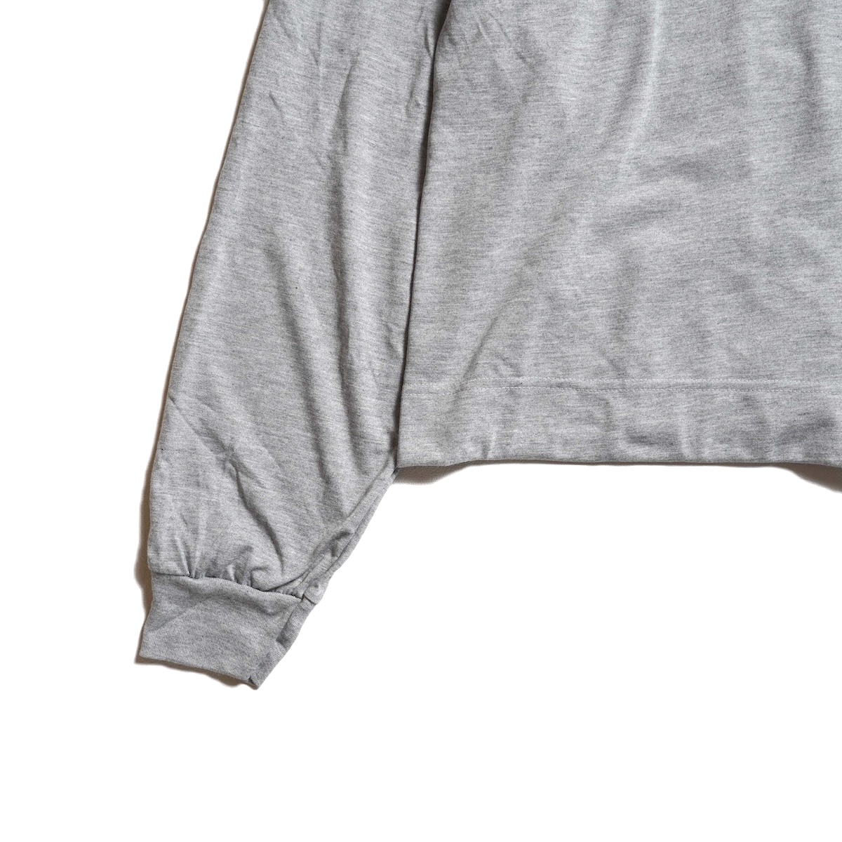 THRIFTY LOOK / ARMY P.F.U REPRINT LS TEE - HELP (Gray) 袖、裾