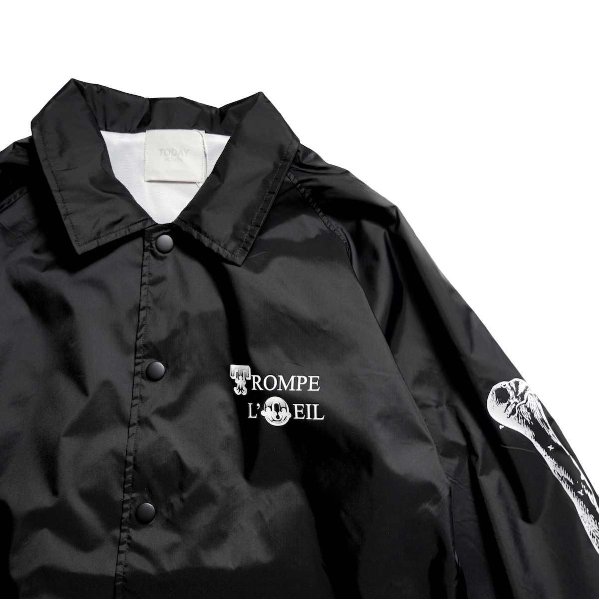 TODAY edition / TROMPE L'OEIL Coach Jacket (Black) 襟元