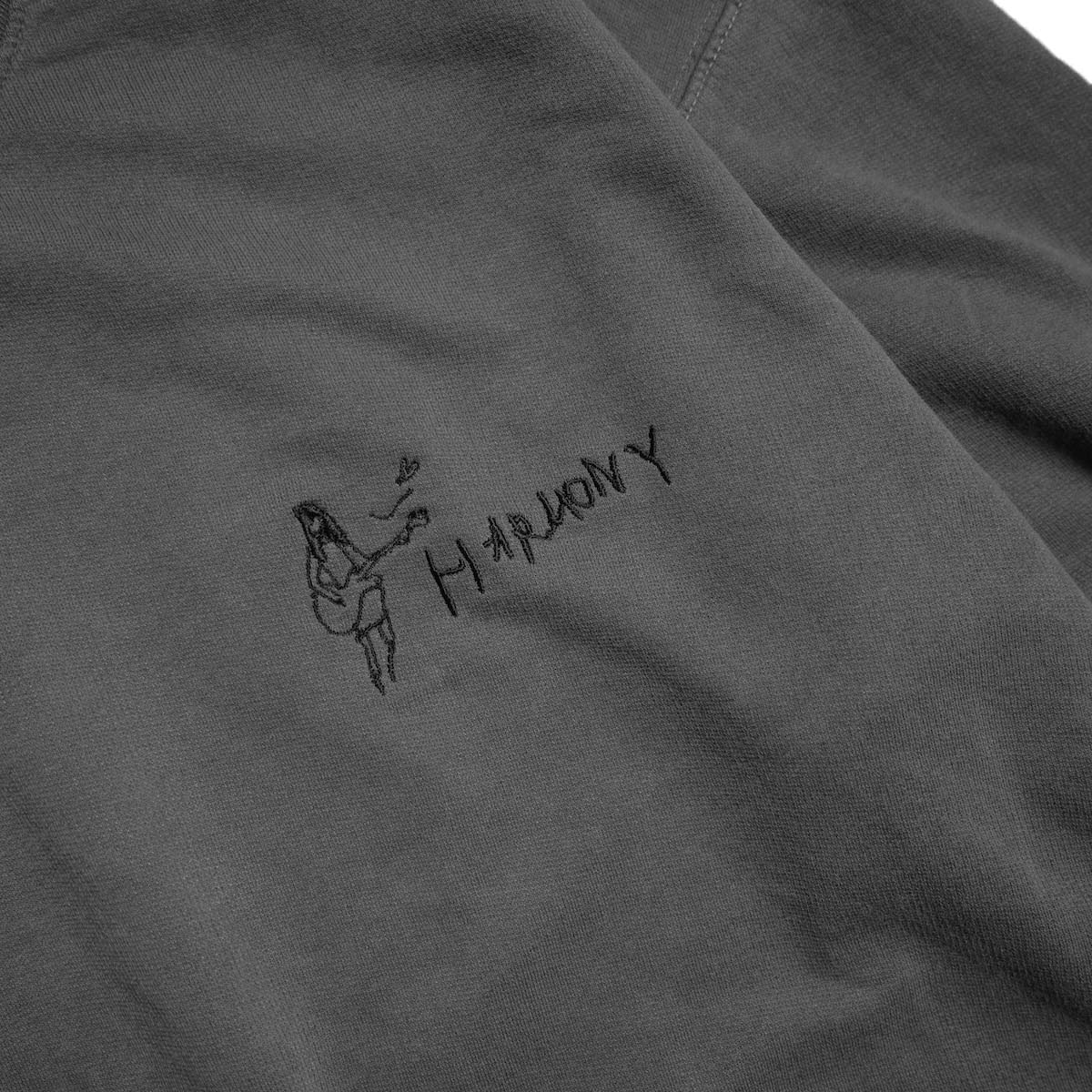 TODAY edition / "HARMONY" Crewneck Sweat (Charcoal) 刺繍