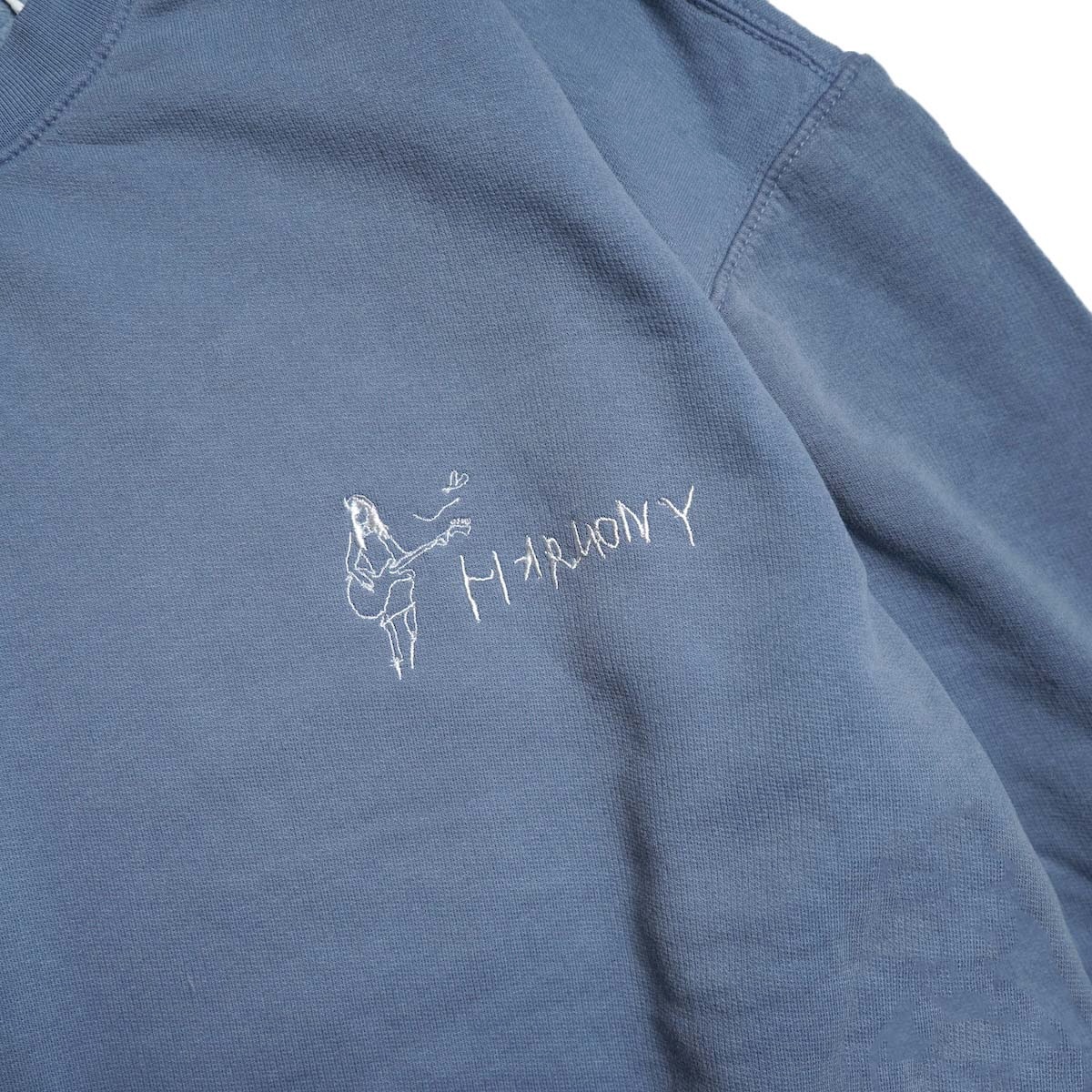TODAY edition / "HARMONY" Crewneck Sweat (Navy) 刺繍