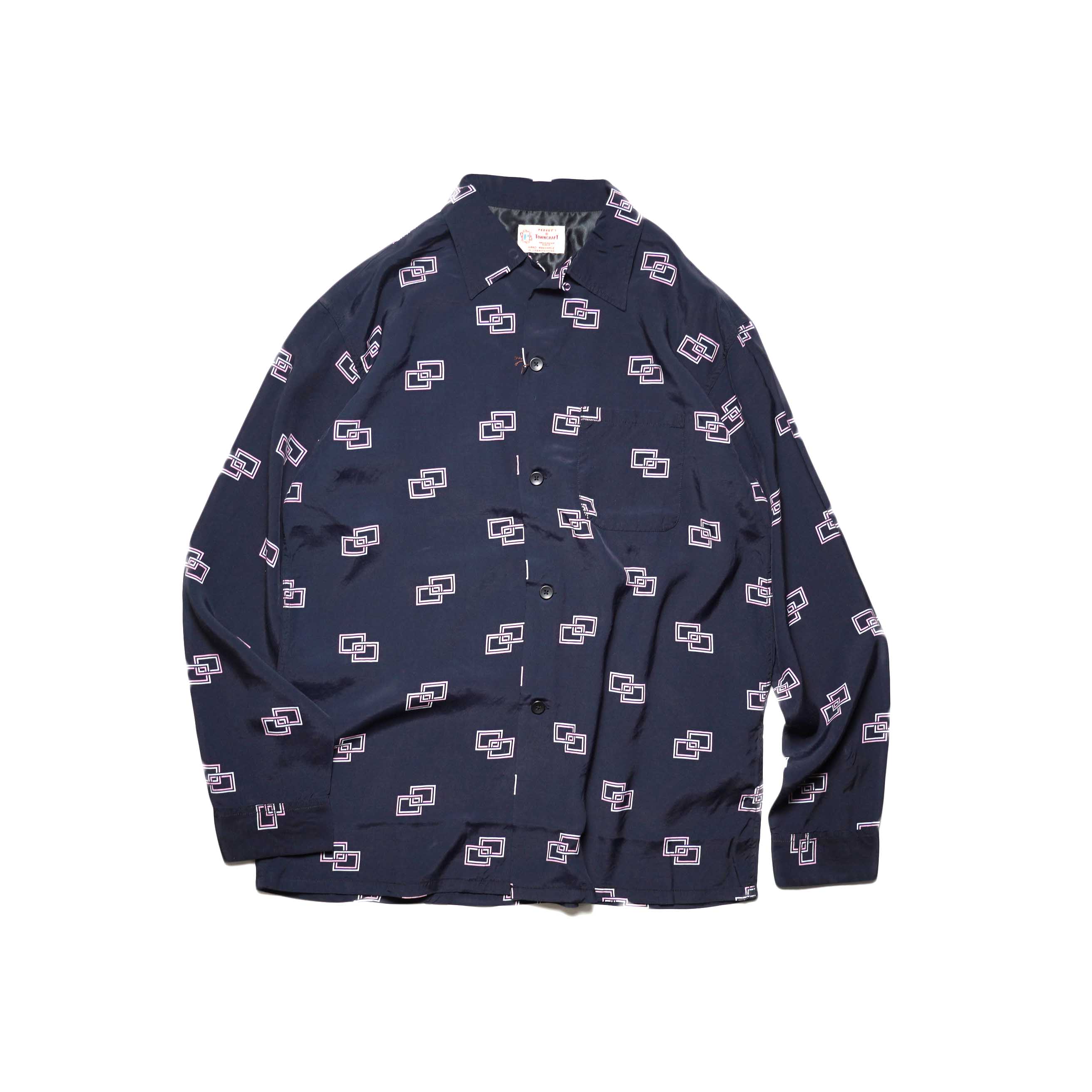 【OAMC】Constellation T-Shirt/追跡+関税+全国送料込み TOWNCRAFT / ATOMIC PRINTED LOOP COLLAR SHT (Black)