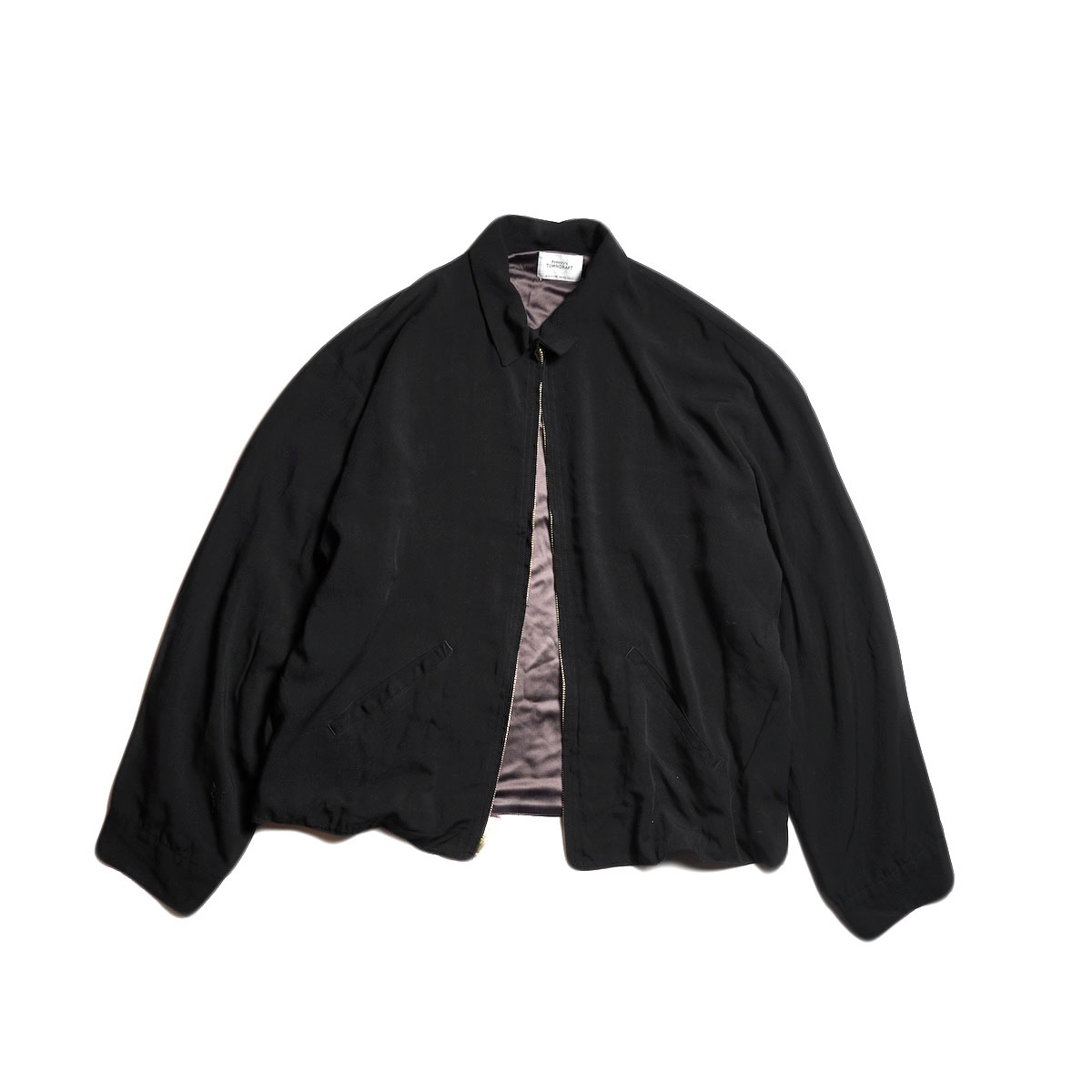 TOWNCRAFT / 50S ROCKBILLY RAYON JACKET - SOLID (Black)