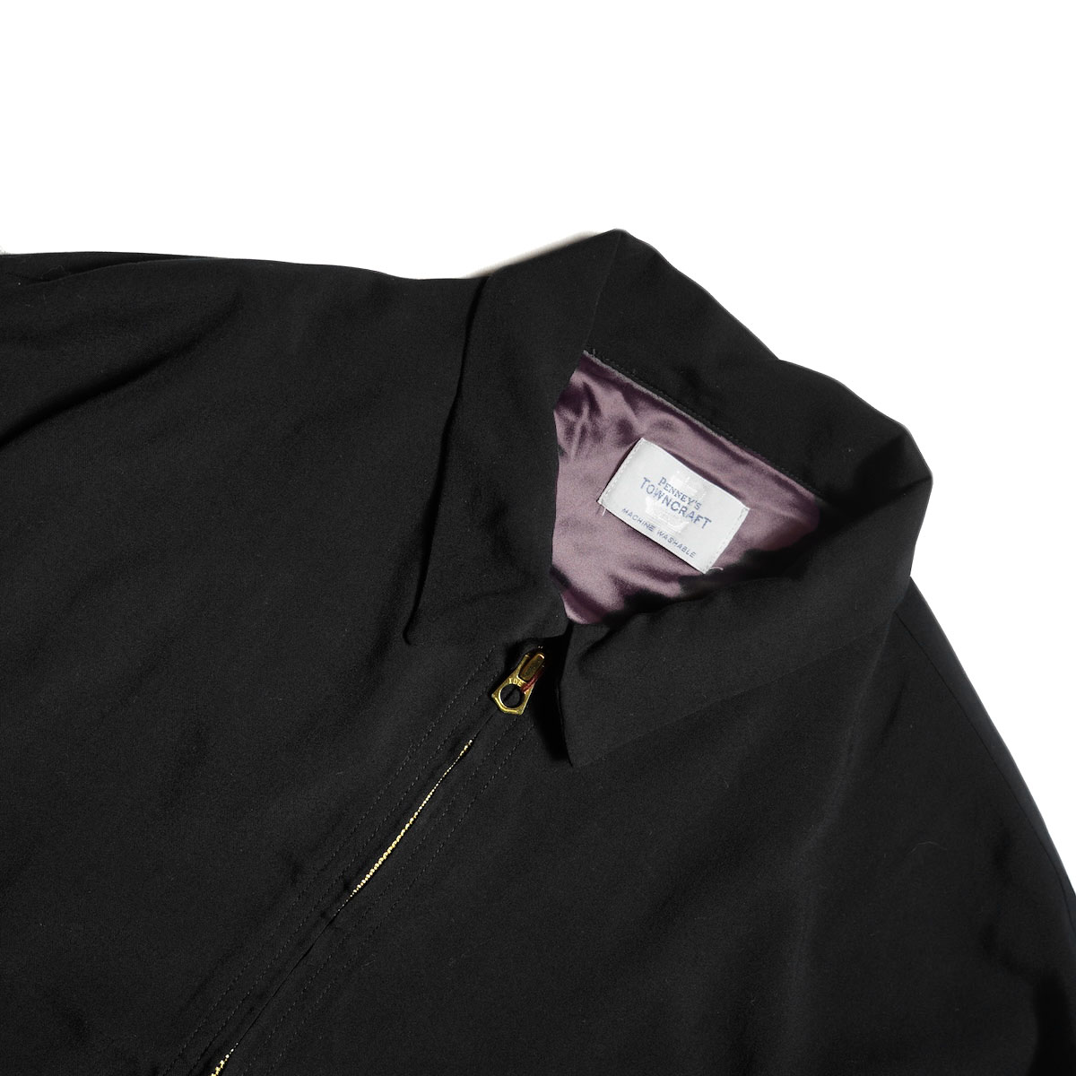 TOWNCRAFT / 50S ROCKBILLY RAYON JACKET - SOLID (Black)