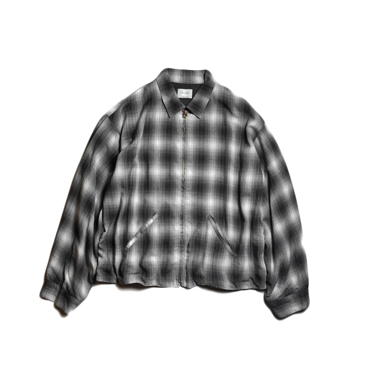 50s towncraft ギャングコート TOWNCRAFT / 50S ROCKBILLY RAYON JACKET - OMBRE CHECK (Gray)