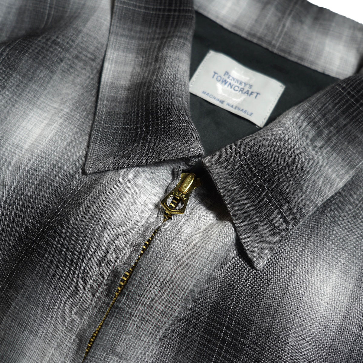 TOWNCRAFT / 50S ROCKBILLY RAYON JACKET - OMBRE CHECK (Gray)