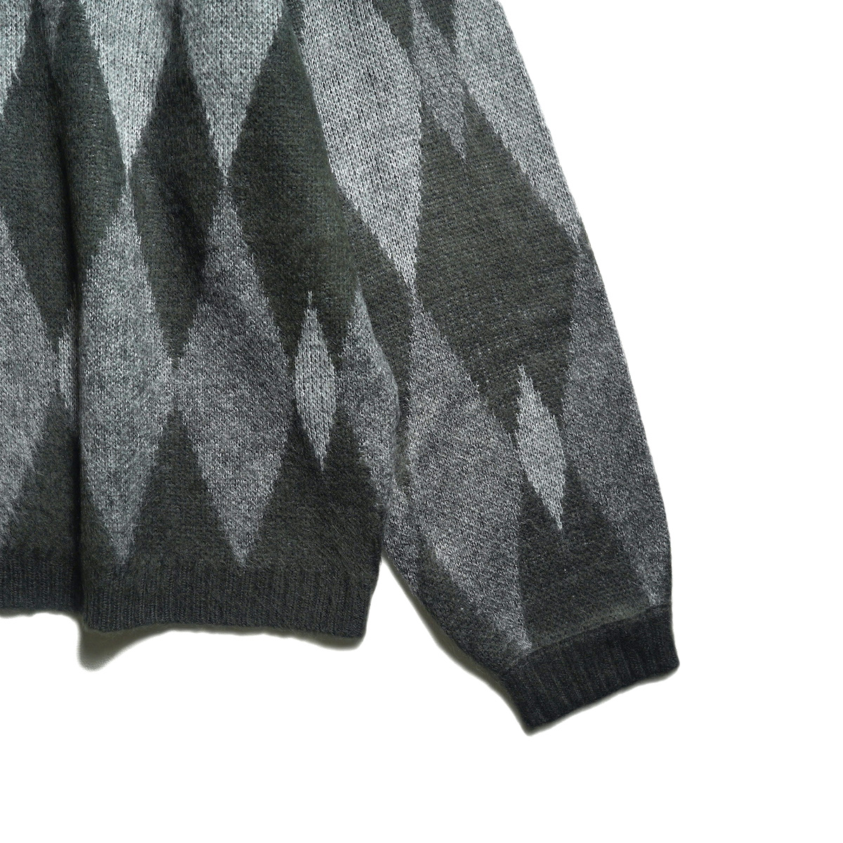 TOWNCRAFT / VINTAGE PATTERN SHAGGY CARDIGAN (Diamond Gray)
