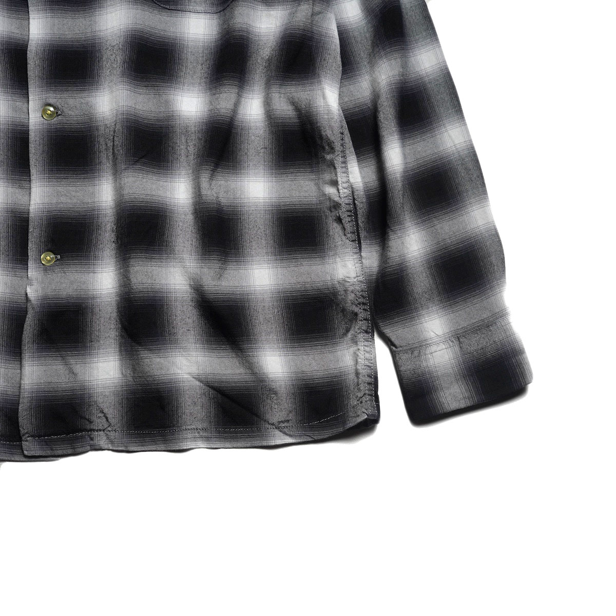 TOWNCRAFT / 60S OMBRE LOOP COLLAR SHIRTS (Black)