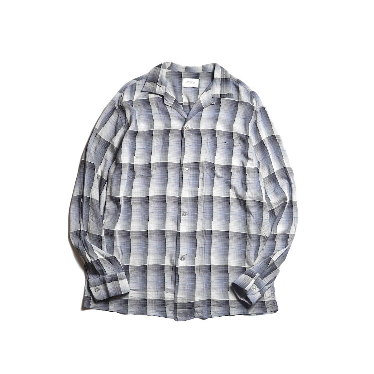TOWNCRAFT / 60S OMBRE LOOP COLLAR SHIRTS (Gray)