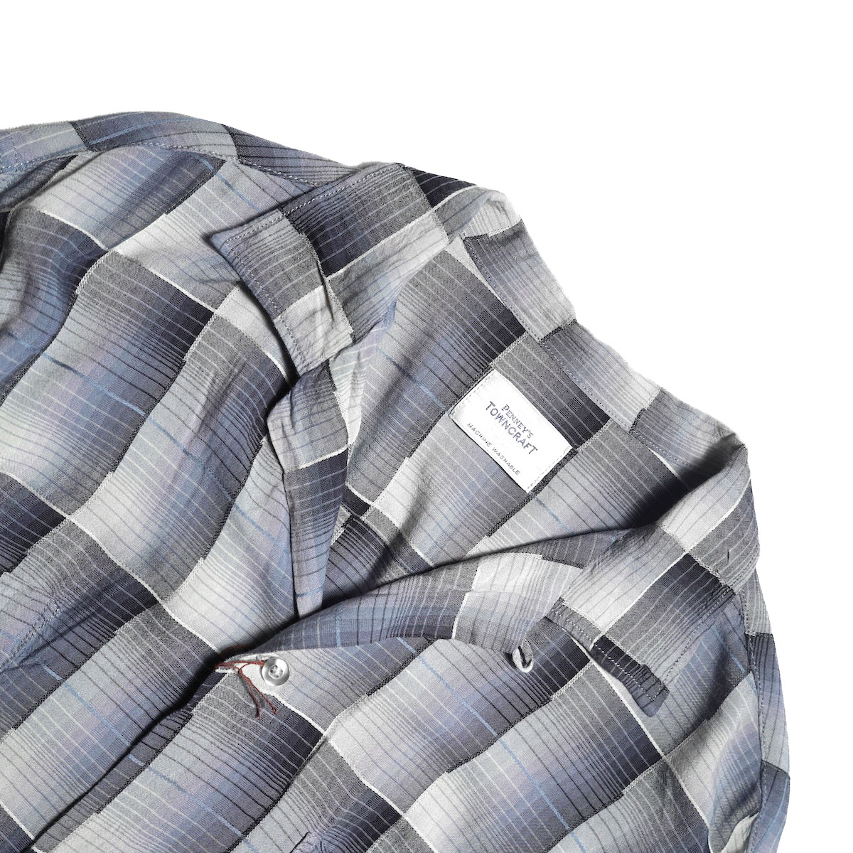 TOWNCRAFT / 60S OMBRE LOOP COLLAR SHIRTS (Gray)