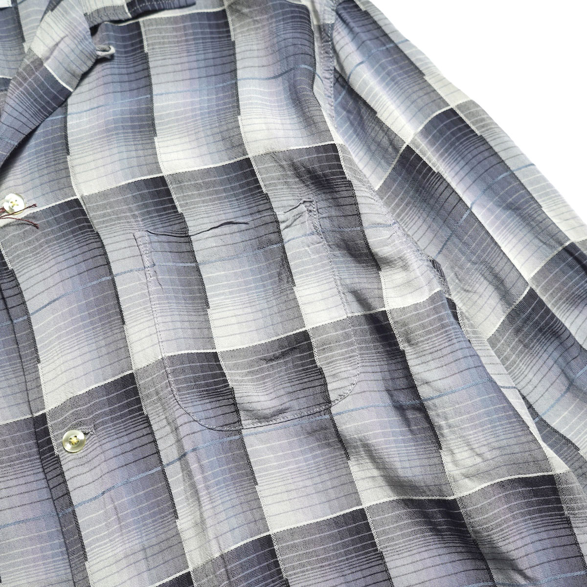 TOWNCRAFT / 60S OMBRE LOOP COLLAR SHIRTS (Gray)