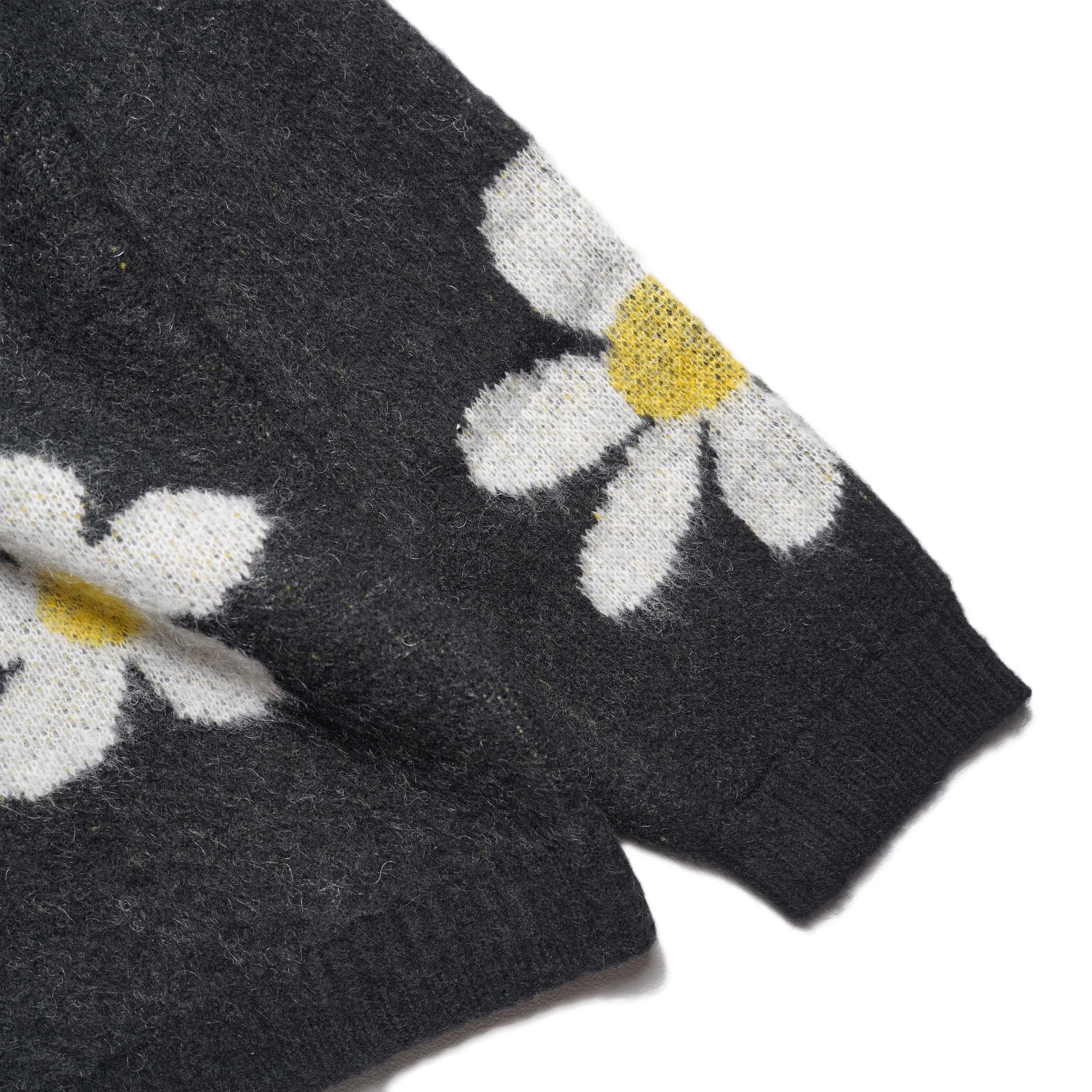 TOWNCRAFT / MOHAIR SHAGGY JACQUARD CARDIGAN (Black) 袖先