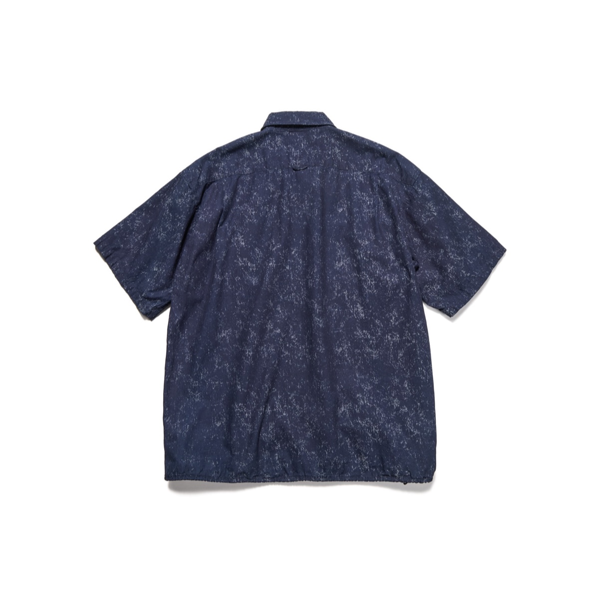 uniform experiment / INDIGO PRINT S/S FISHING SHIRT (Navy)