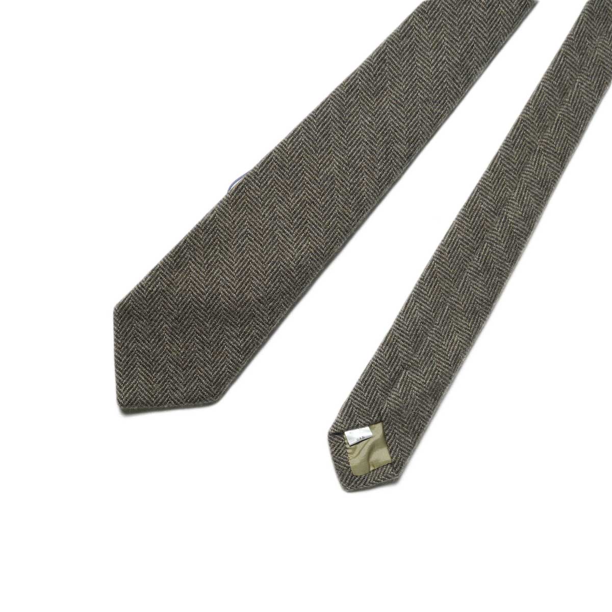 Unlikely / Tie Wool Tweed (Beige Herringbone)