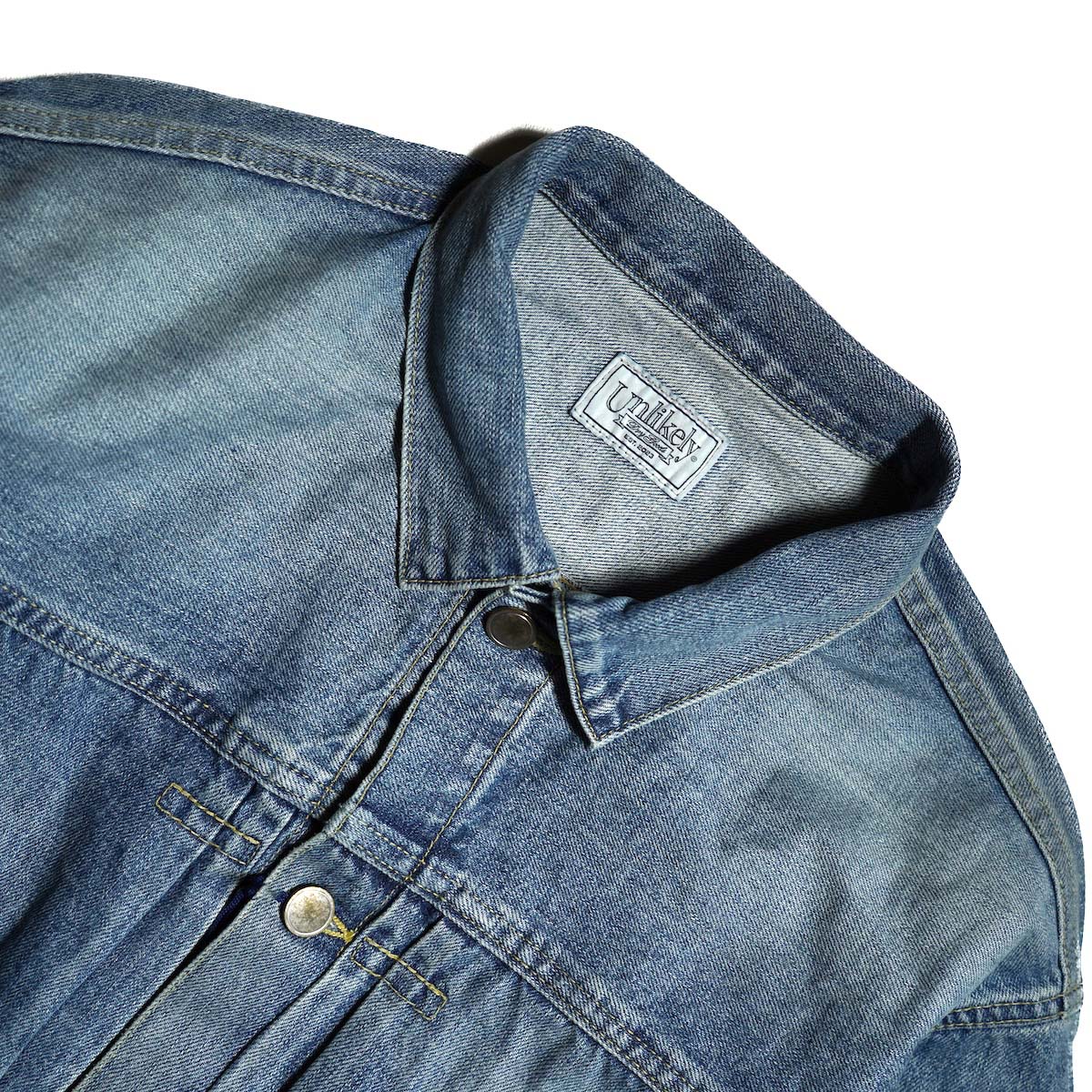 ジャケット・アウター UNLIKELY TIME TRAVEL TRUCKER JACKET Unlikely Time Travel Trucker Jacket Gray Denim – TIME AFTER TIME
