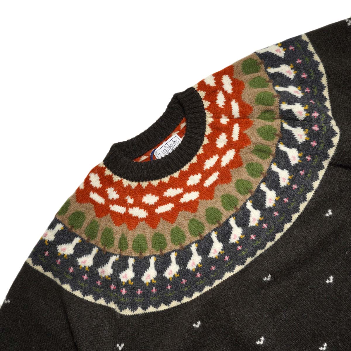 Unlikely / Unlikely Fair Isle "Duck" (Brown) ネック