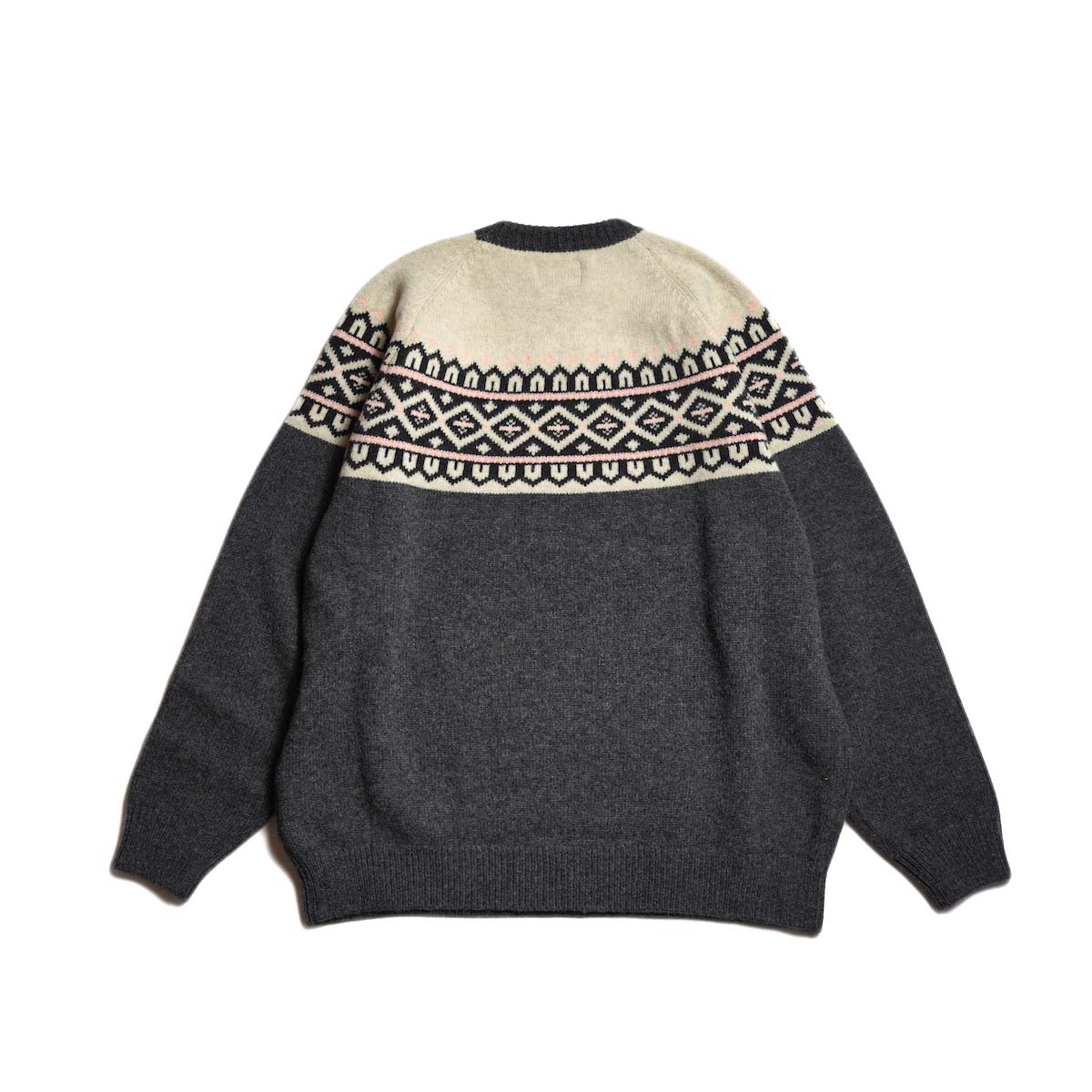 Unlikely / Unlikely Fair Isle "Snow Flake" (Charcoal) 背面
