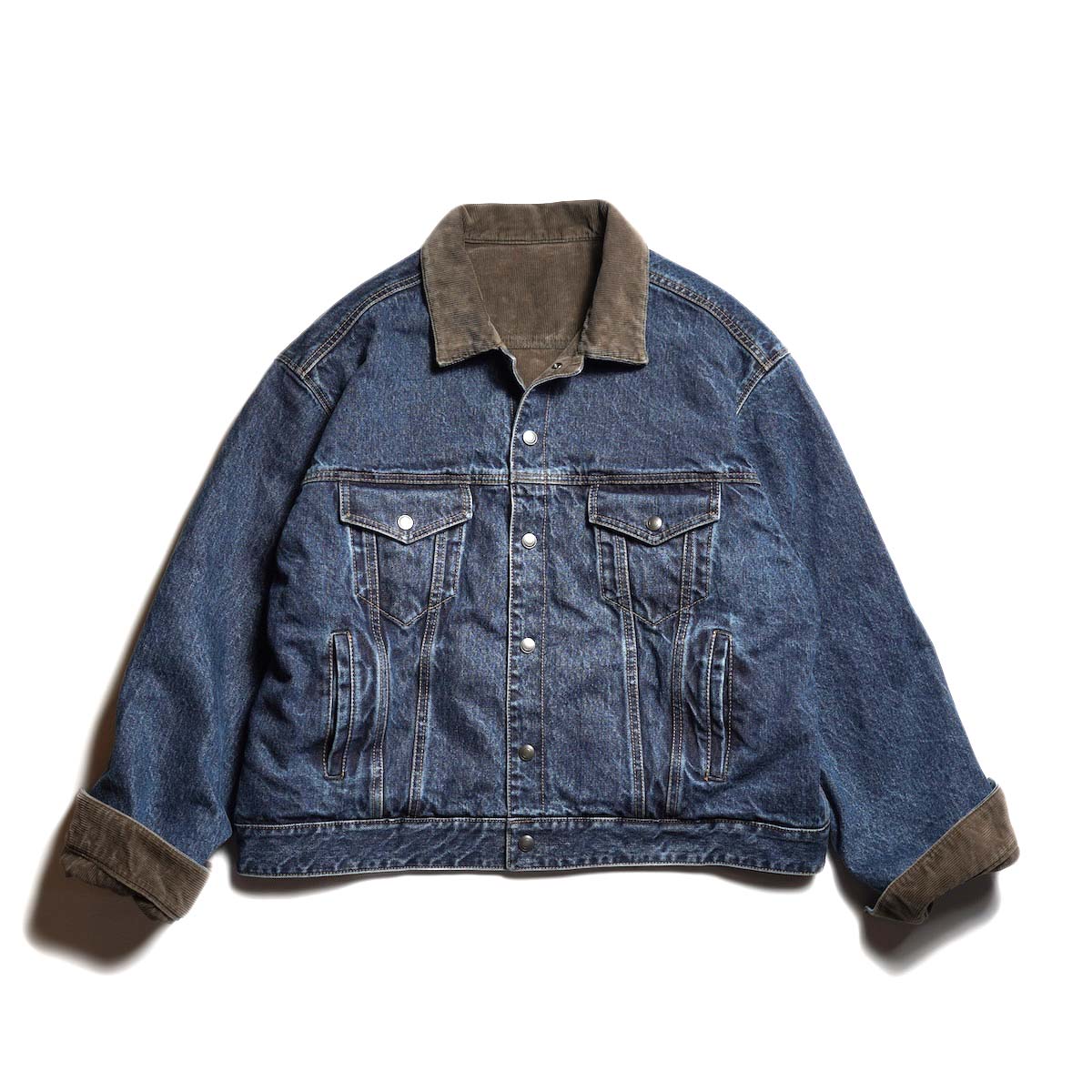 Unlikely / Unlikely Reversible Trucker Jacket (Indigo/Brown)