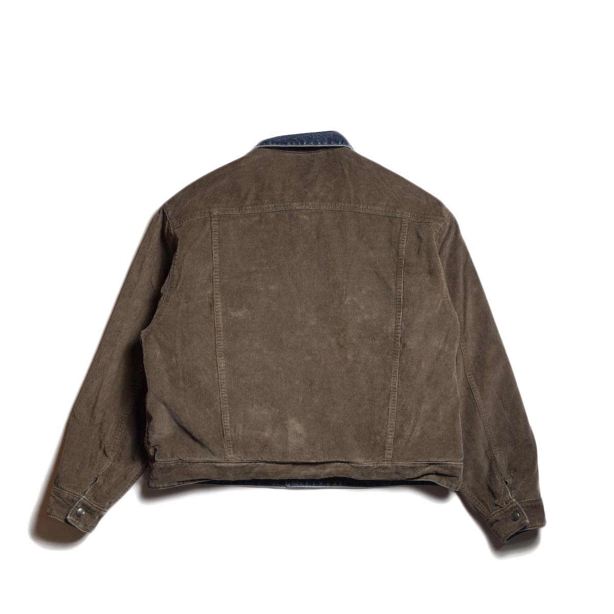 Unlikely / Unlikely Reversible Trucker Jacket (Indigo/Brown) コーデュロイジャケット面 - 背面