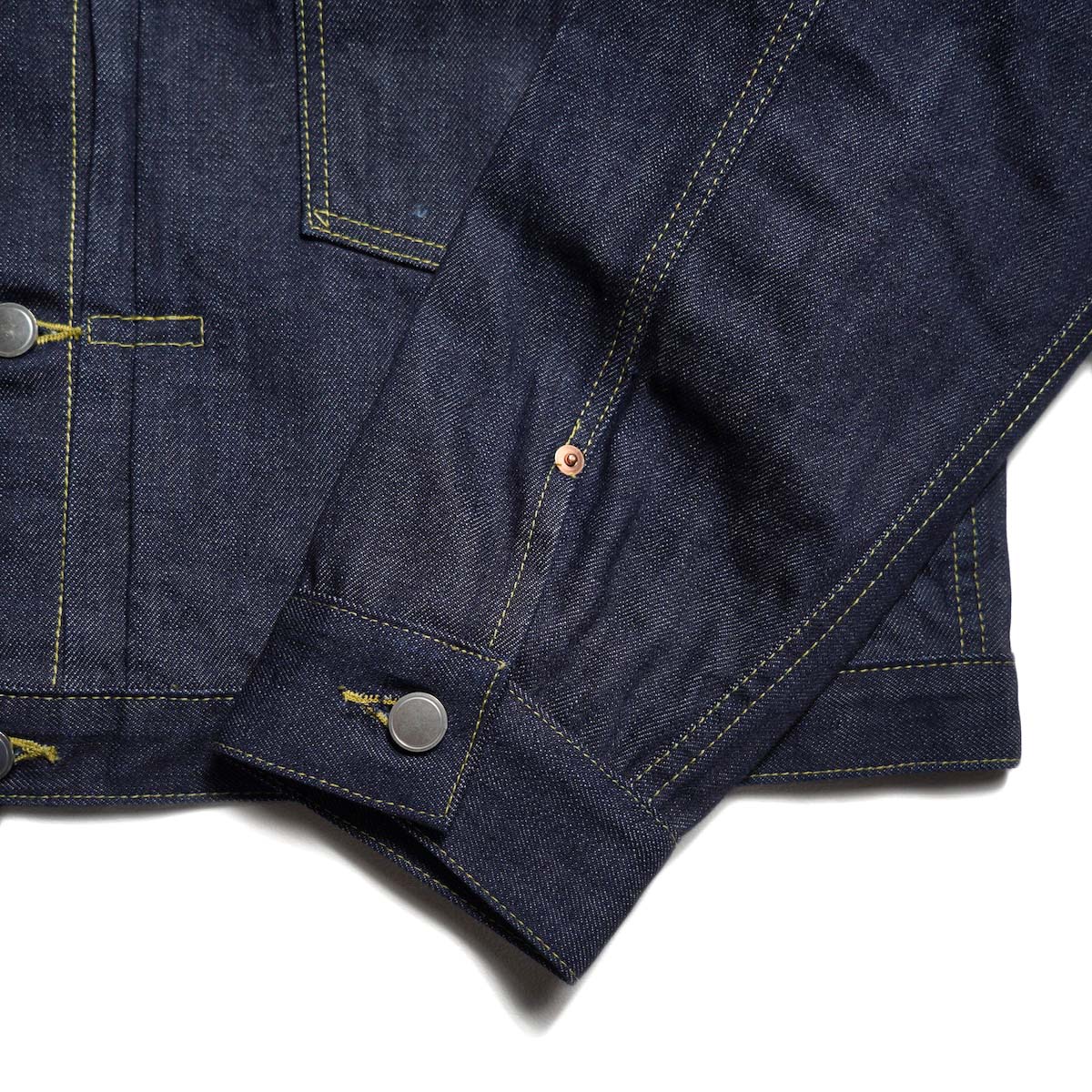 Unlikely / Unlikely Time Travel Trucker Jacket Aged Denim (Aged Indigo) 袖先