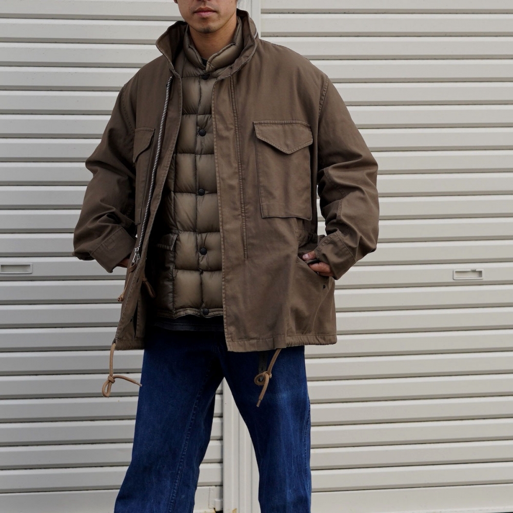 Unlikely / Unlikely 3way M-65 Field Down Jacket (LT.Brown) 着用イメージ①