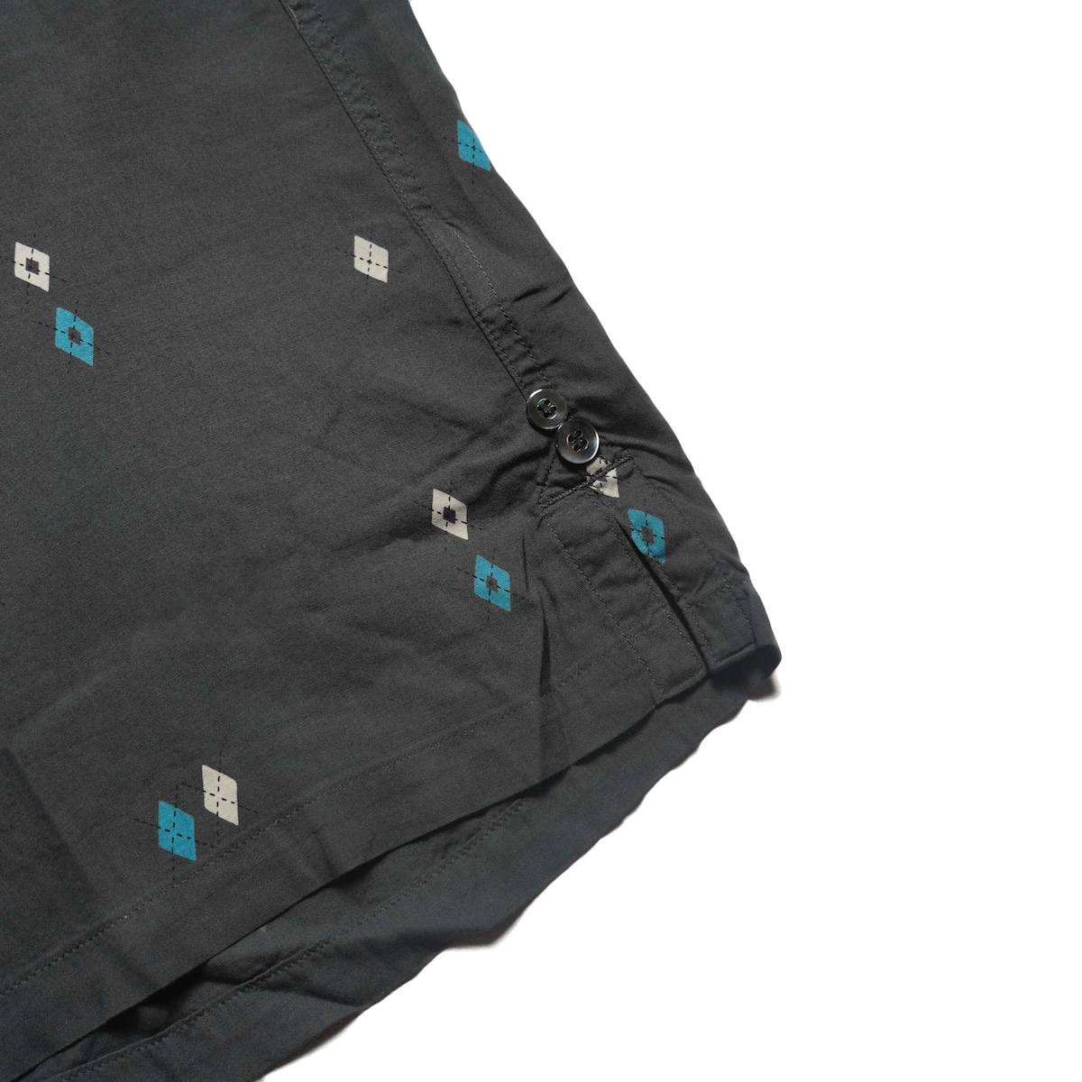 Unlikely / Unlikely Rayon Shirts S/S Argyle (Charcoal)