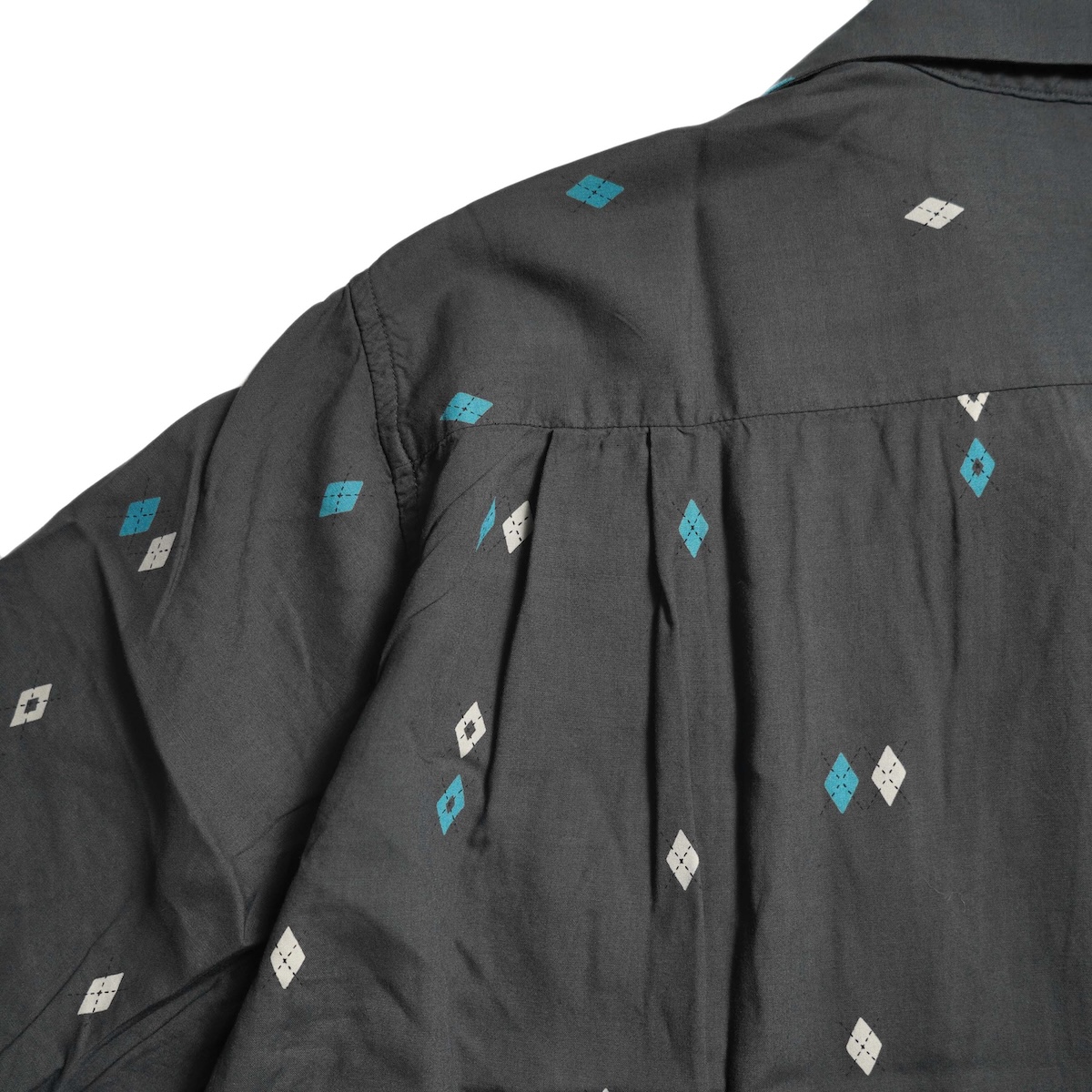 Unlikely / Unlikely Rayon Shirts S/S Argyle (Charcoal)
