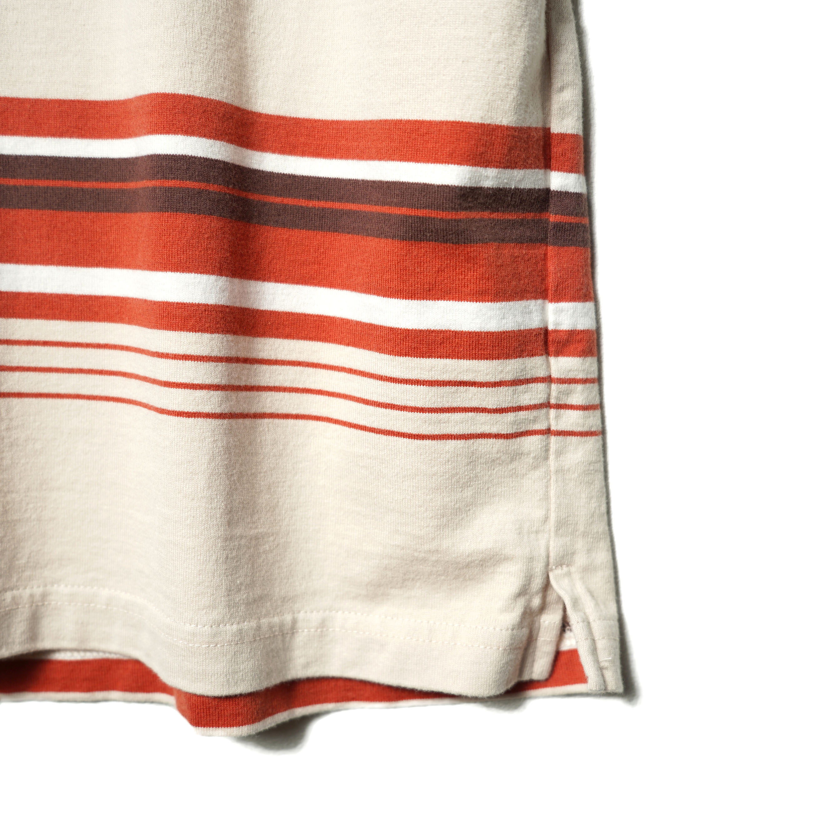 UNUSED US2433 新品　サイズ3 UNUSED / US2433 Border T-shirt (Beige × Red)