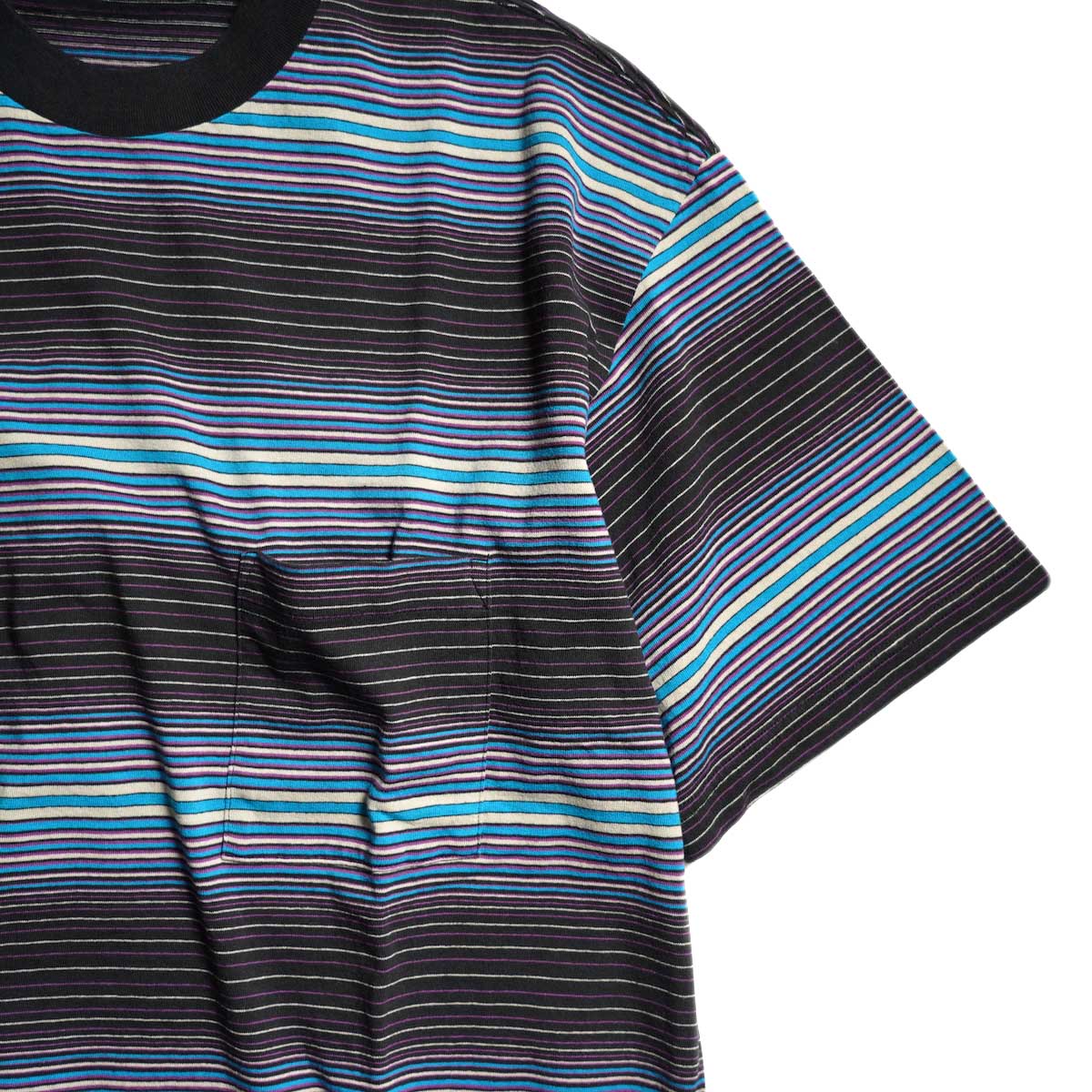 新品⭐︎ UNUSED /US2481 Border t-shirt UNUSED /US2481 Border short sleeve t-shirt (Black×Purple)