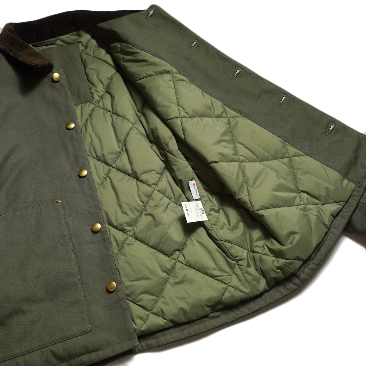 UNUSED /US2521 Padded duck jacket. (Olive)