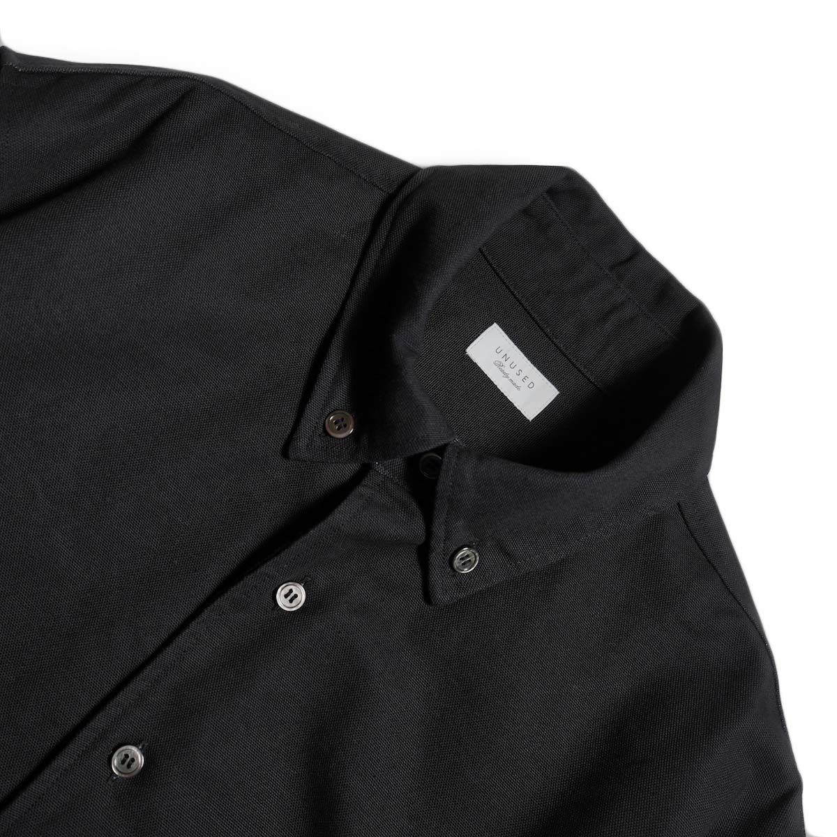 UNUSED / US2541 Duck Button Down Shirt (Black)