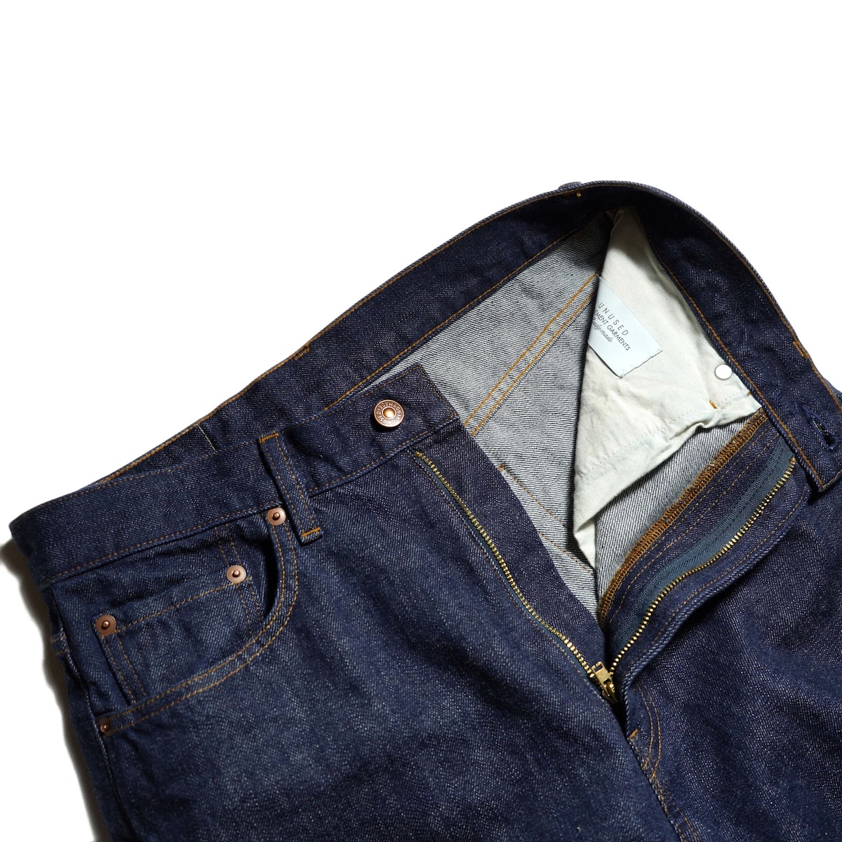 UNUSED / UW1158 13oz wide denim pants (Indigo)