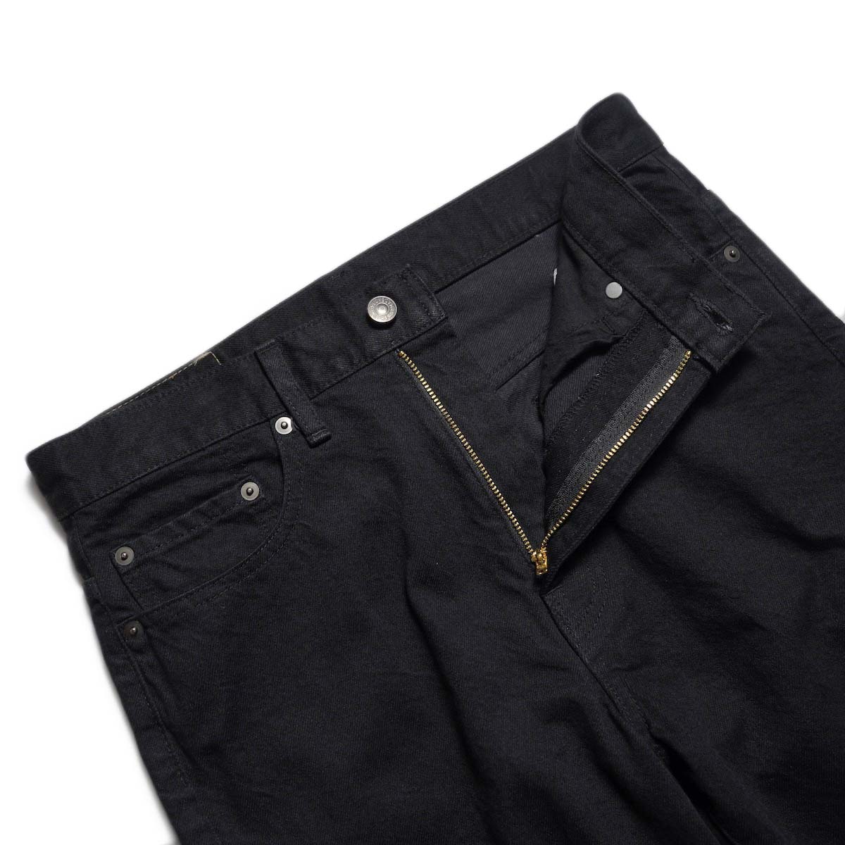 UNUSED / UW1186 Denim pants (Black) フロントファスナー