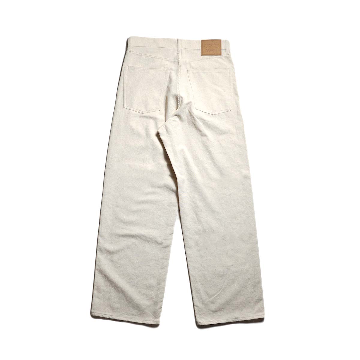 UNUSED / UW1192 Wide glitter pants (Beige) 背面