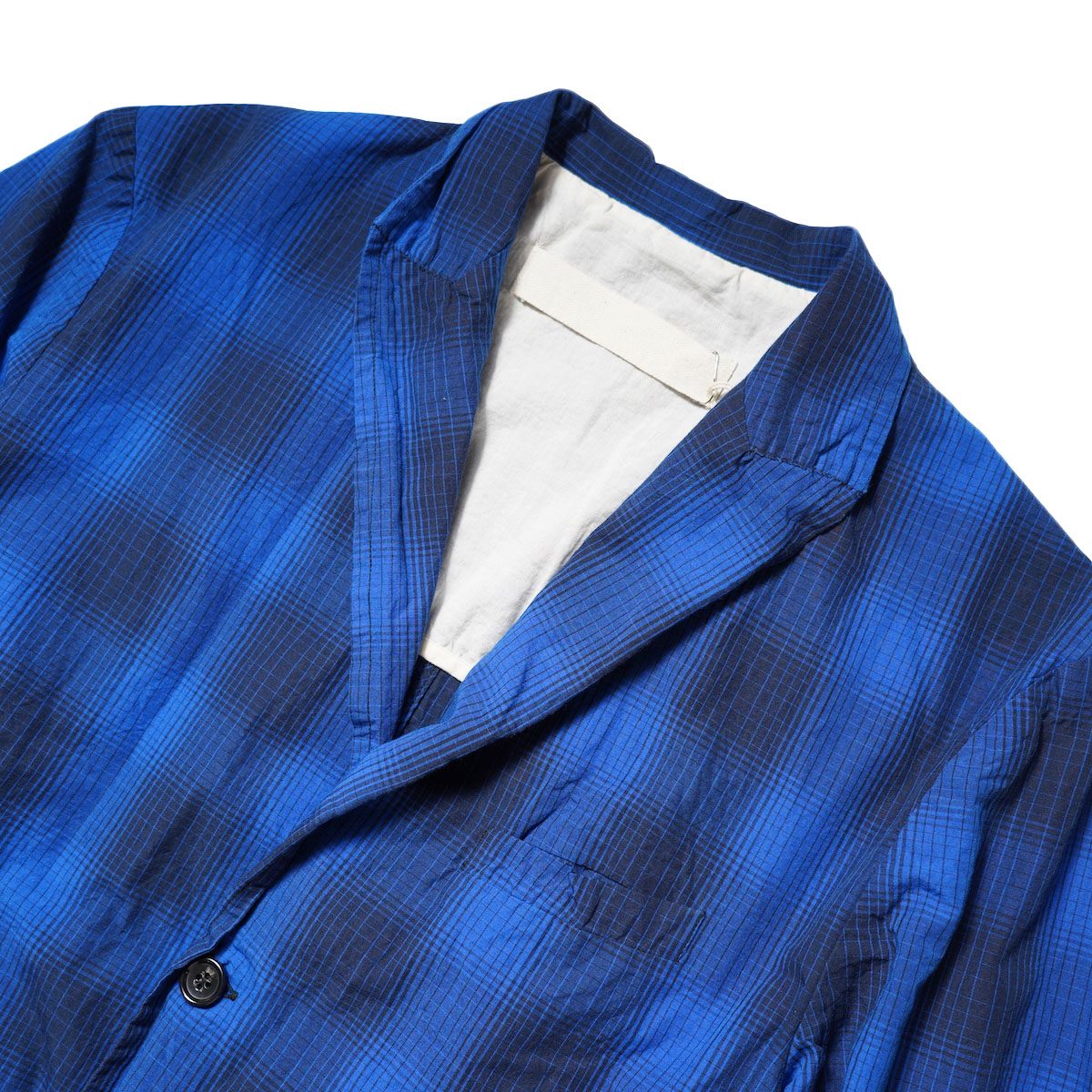 Vas-y Lentement / WASHED POPLIN CHECK SIDE VENTS TAILORED