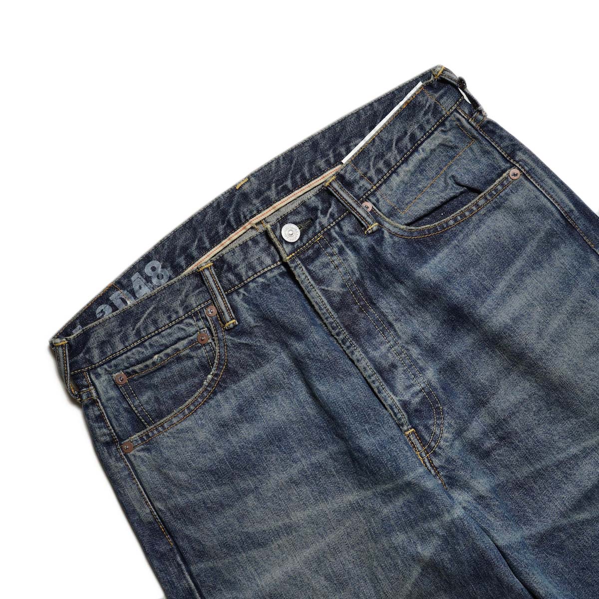 VISVIM / SOCIAL SCULPTURE 01 WIDE DMGD-48 (Indigo) ウエスト