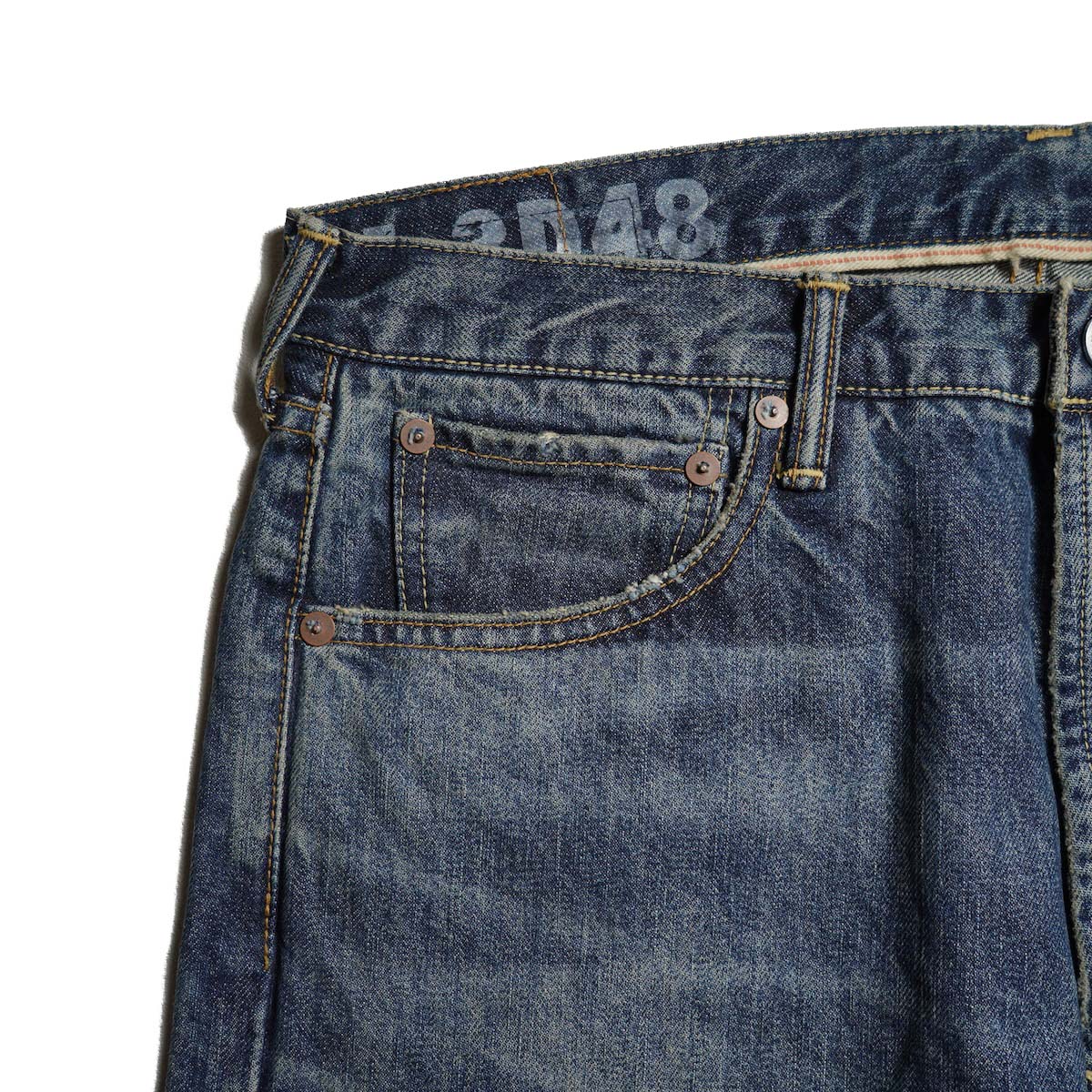 VISVIM / SOCIAL SCULPTURE 01 WIDE DMGD-48 (Indigo) ポケット