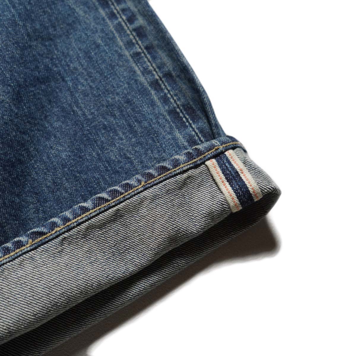 VISVIM / SOCIAL SCULPTURE 01 WIDE DMGD-48 (Indigo) セルビッジ