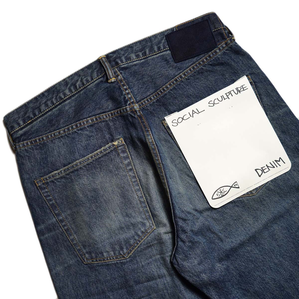 VISVIM / SOCIAL SCULPTURE 01 WIDE DMGD-48 (Indigo) ヒップポケット