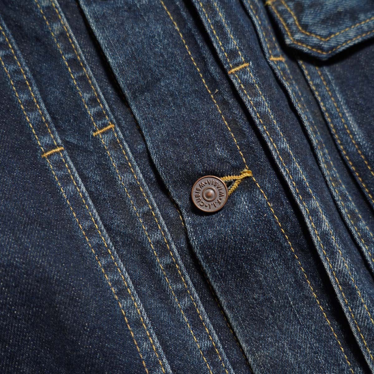 VISVIM / SS 102XX JKT DMGD MUD (Indigo) ボタン