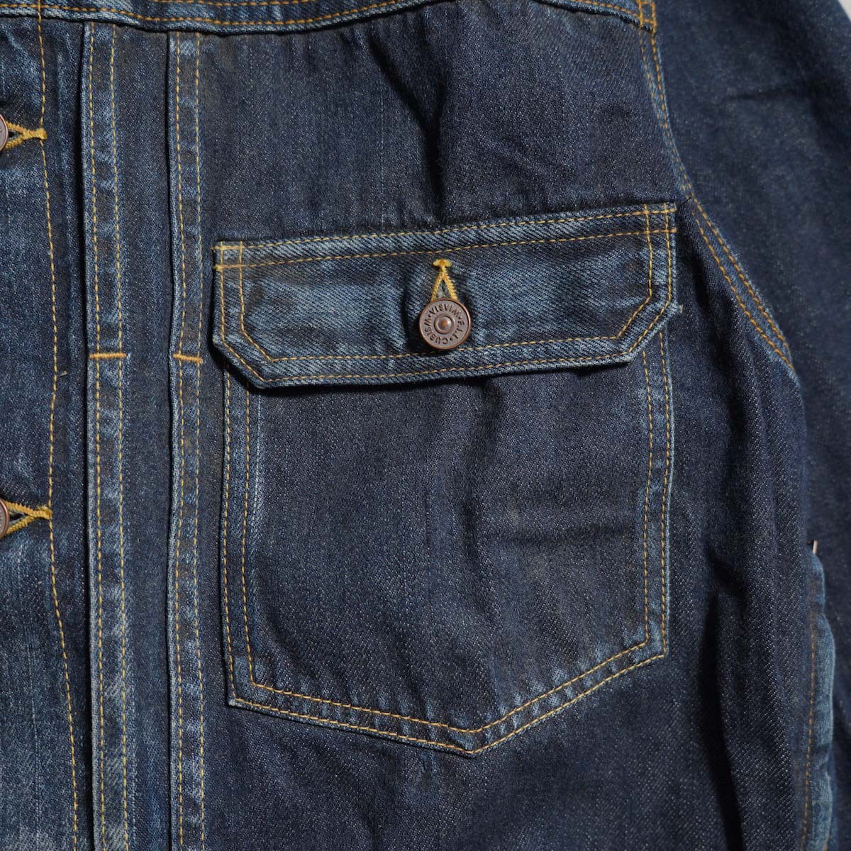 VISVIM / SS 102XX JKT DMGD MUD (Indigo) 胸ポケット