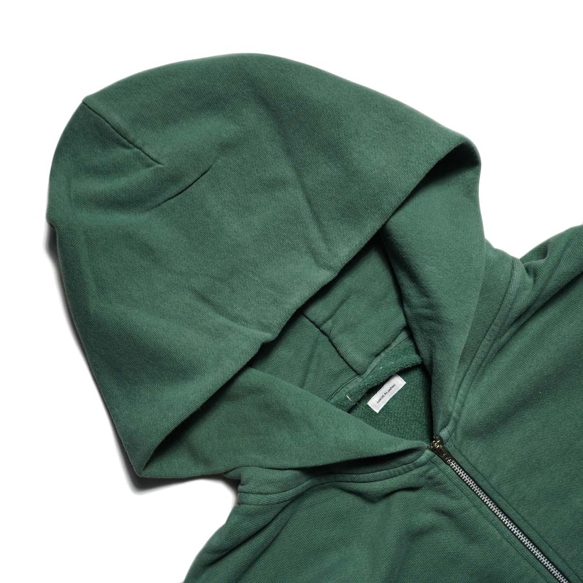 VISVIM / JUMBO SB HOODIE F.Z. DMGD (Green) フード