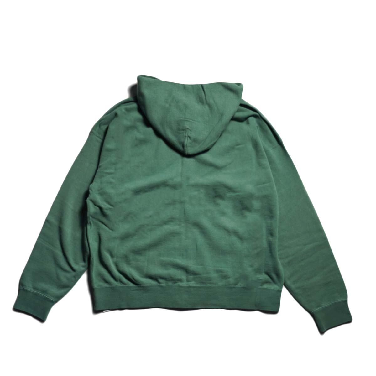 VISVIM / JUMBO SB HOODIE F.Z. DMGD (Green) 背面