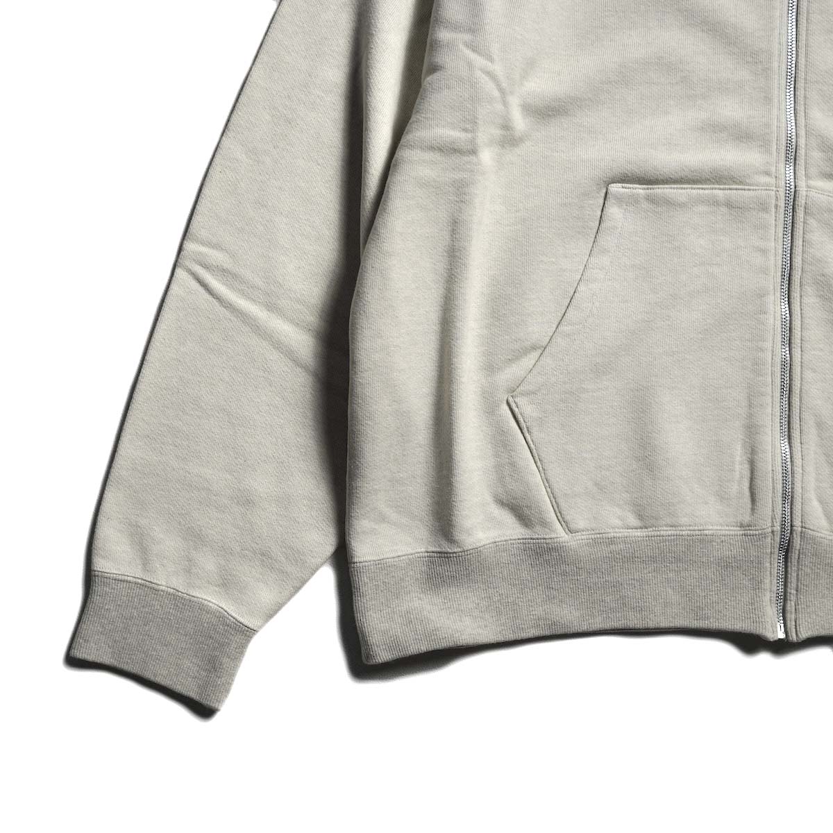 VISVIM / JUMBO SB HOODIE F.Z. DMGD (Grey) 袖