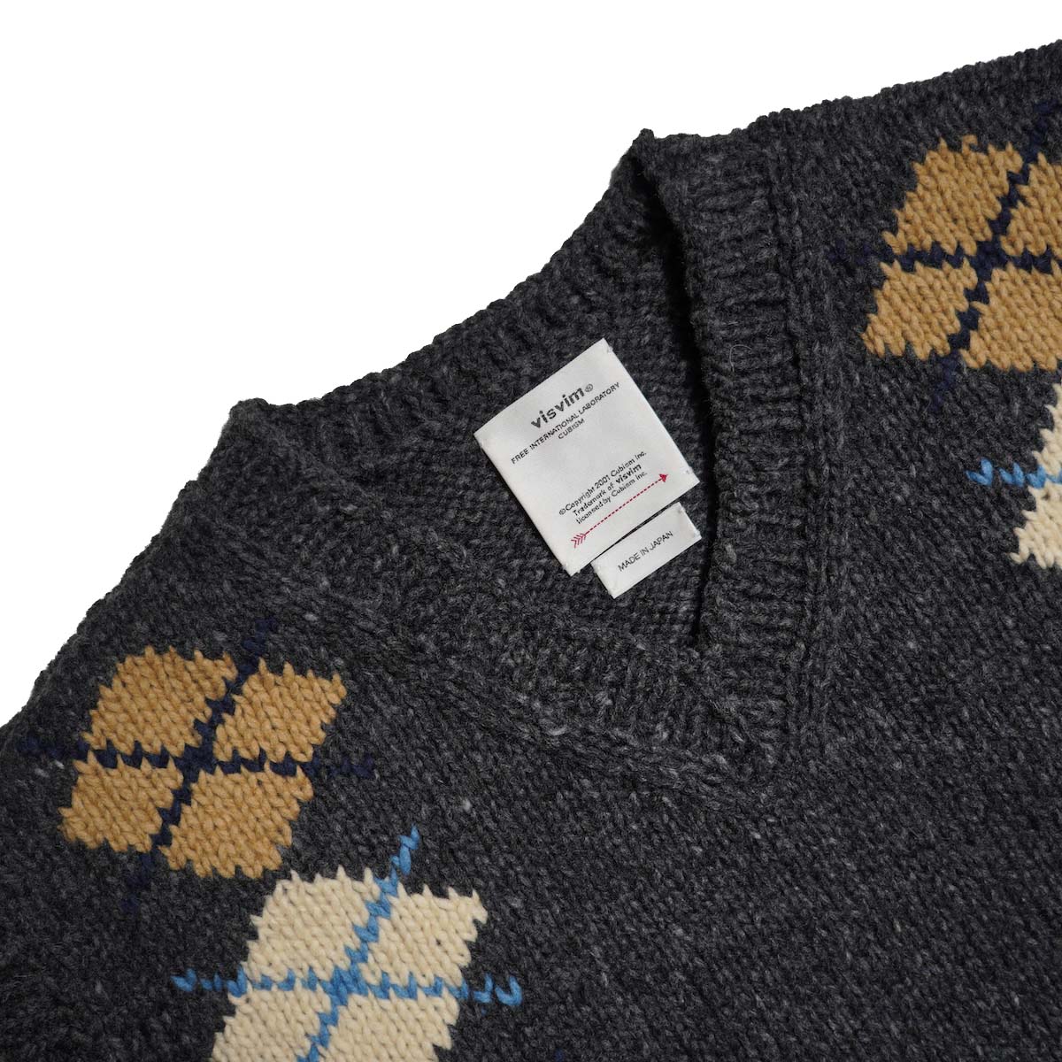 VISVIM / DIAMANTE VEST KNIT (Gray) ネック