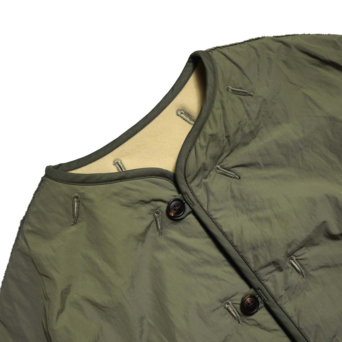 VISVIM / ALTMAN LINER JKT (Olive) A面-ネック