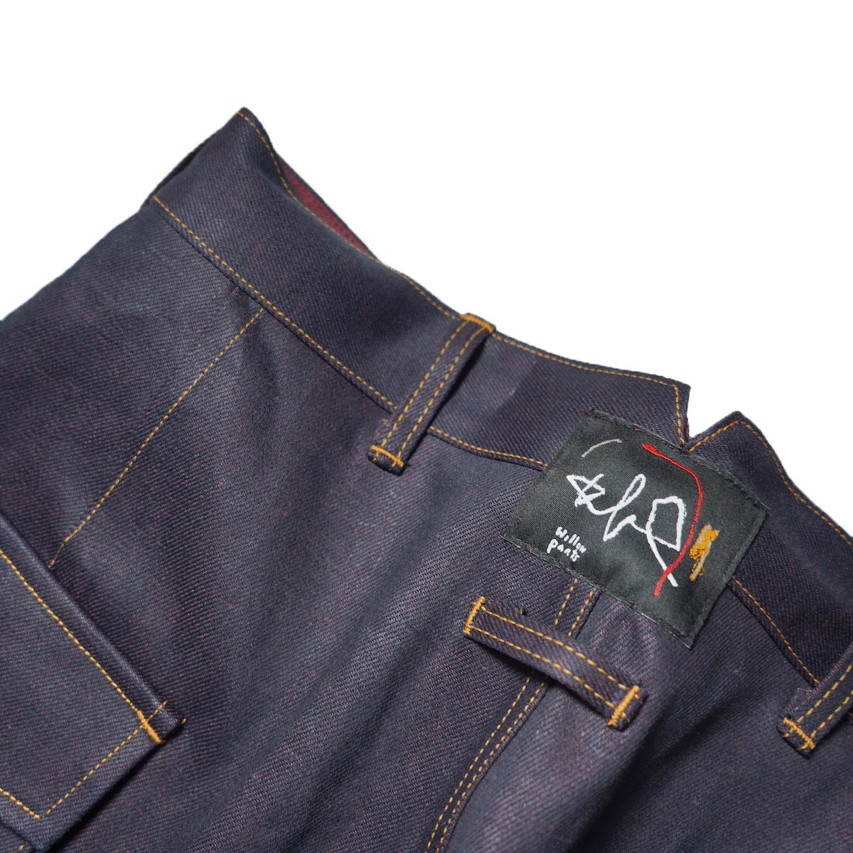 Willow Pants / P-001 BLUE/RED DENIM