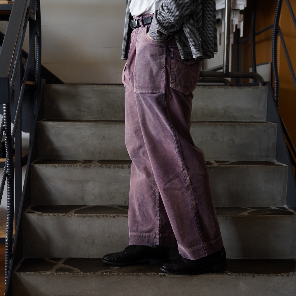 Willow Pants / P-001 L Pocket Pants (Purple Dye Corduroy)