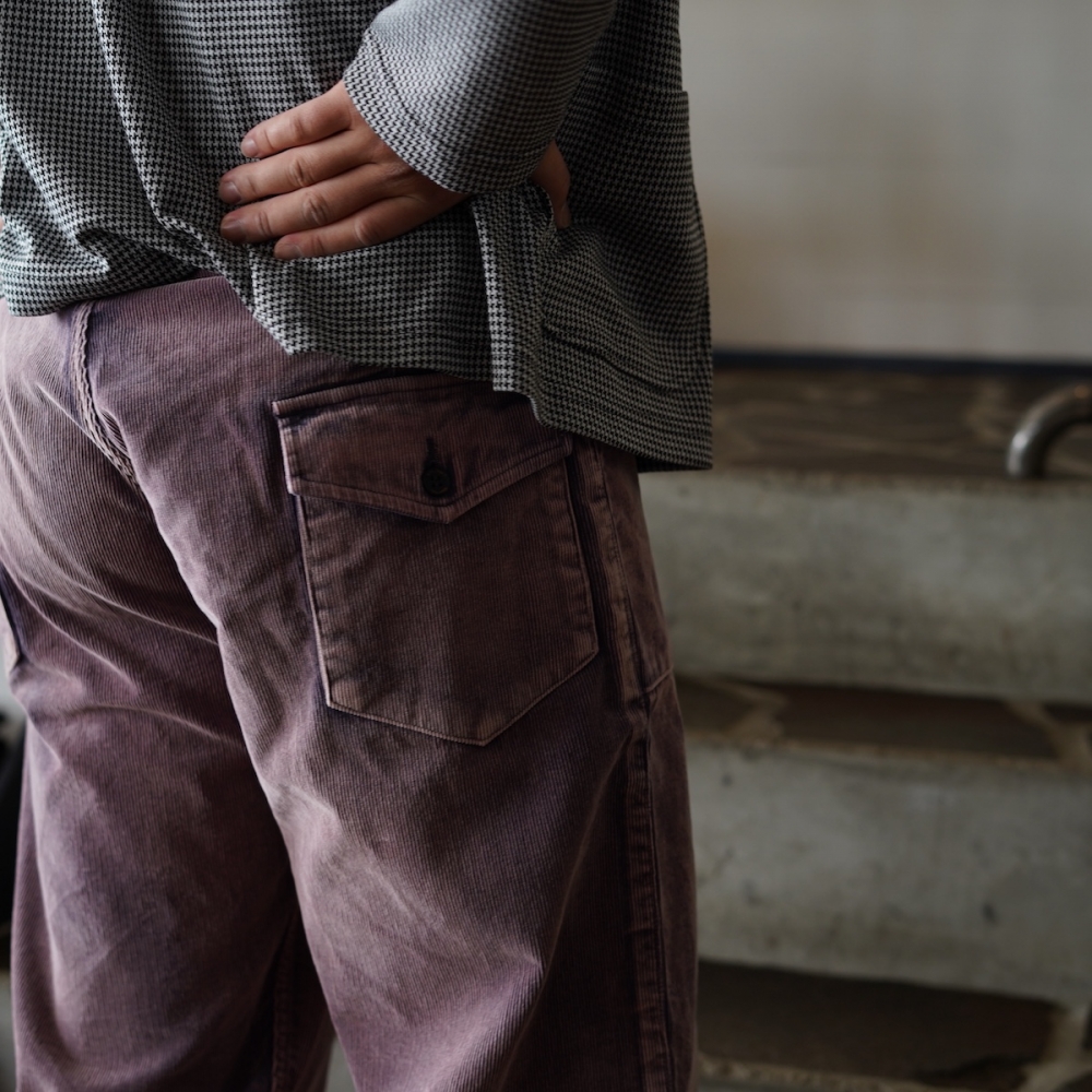 Willow Pants / P-001 L Pocket Pants (Purple Dye Corduroy)