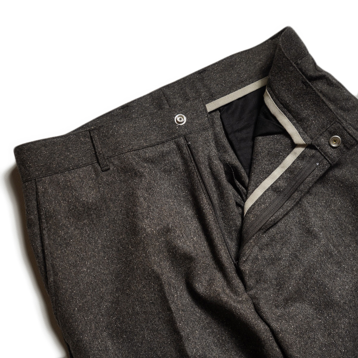 Willow Pants / P-016 Tapered Slacks (Brown Wool)